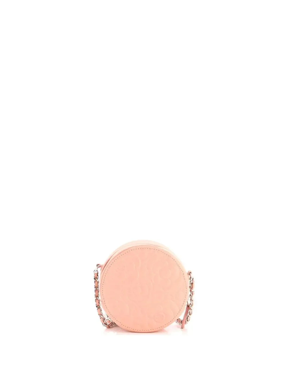 Chanel Round Clutch With Chain Camellia #320705C23B